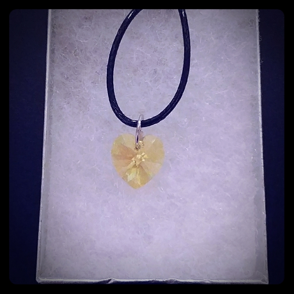 Horizon Gold Crystal Heart Necklace
